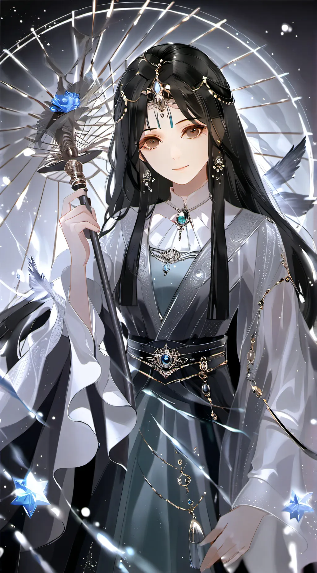 ai character: UPPERMOONS & hashi background