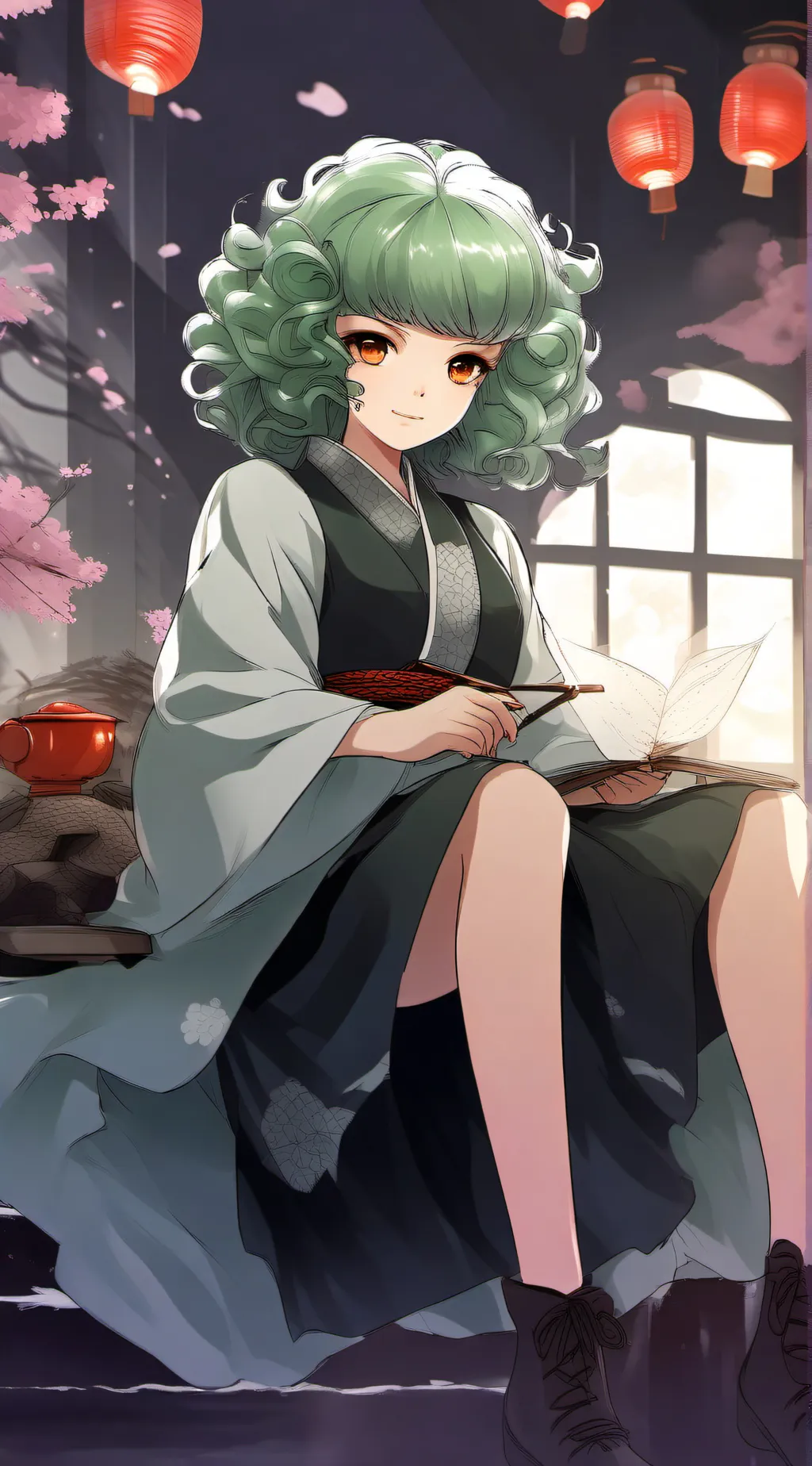 ai character: tatsumaki  background