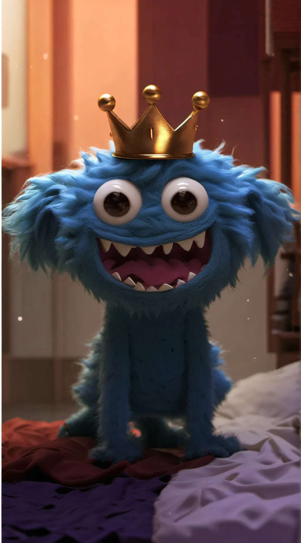 ai character: Blue background