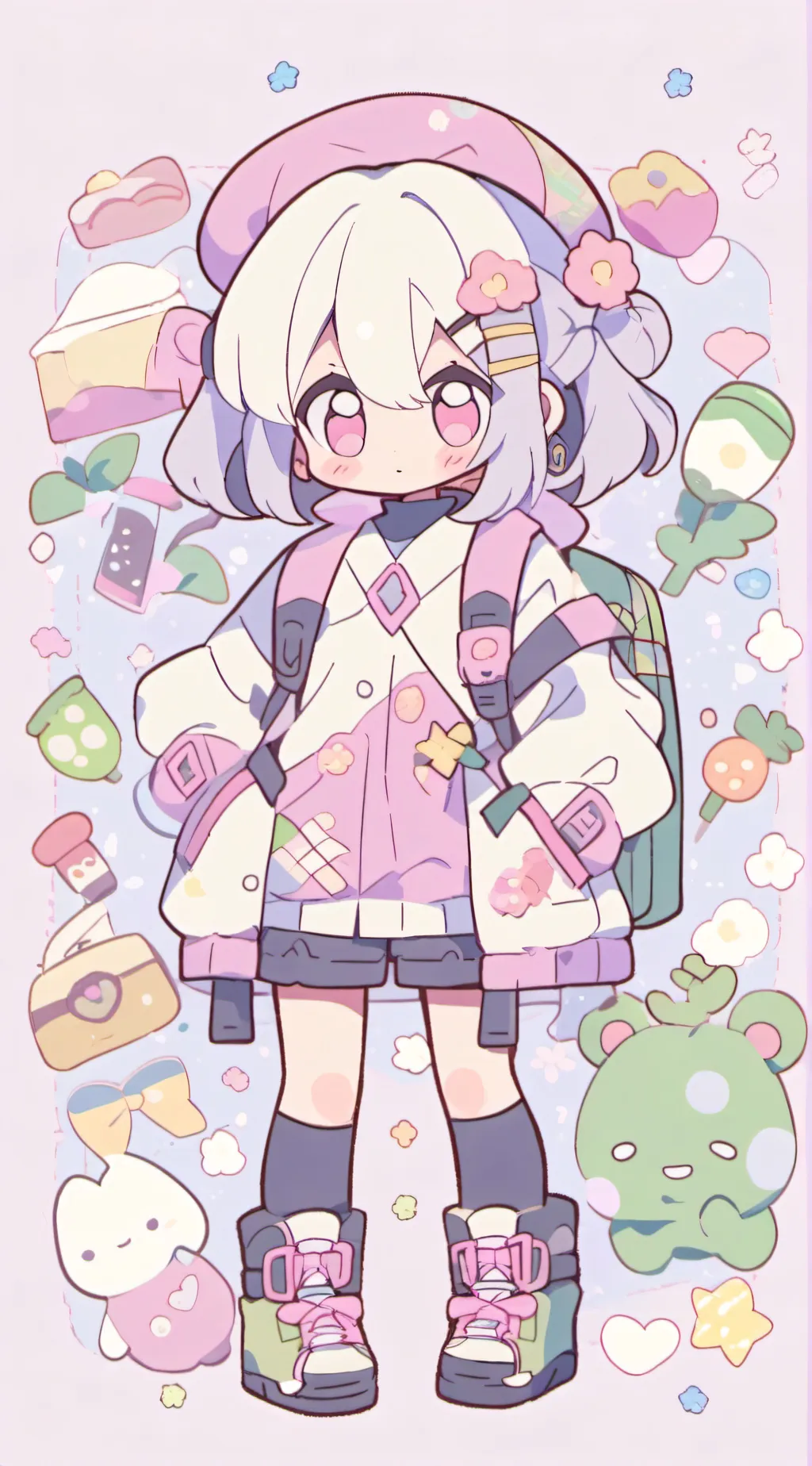 ai character: “ bandages “  background