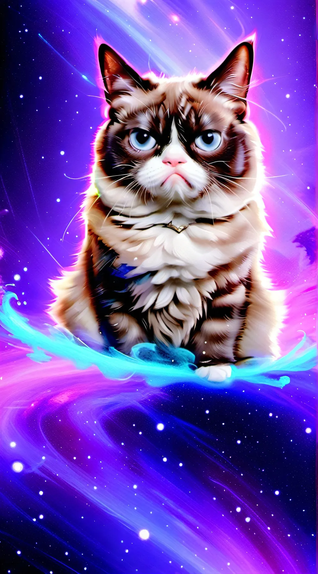 ai character: GRUMPY CAT LEGEND✨ background