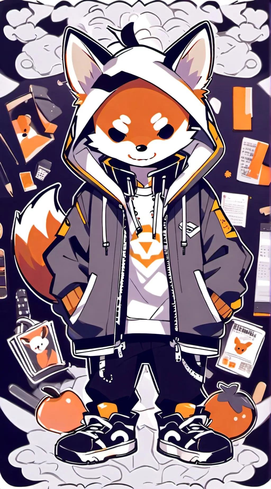 ai character: fox background