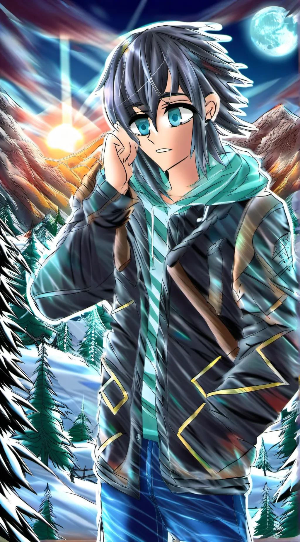 ai character: muichiro tokito  background