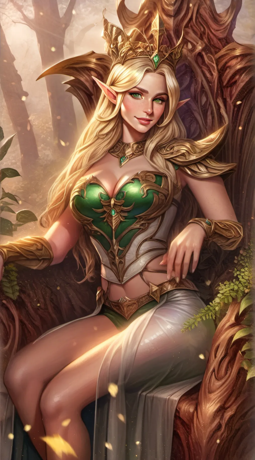 ai character: Queen Aeloria  background