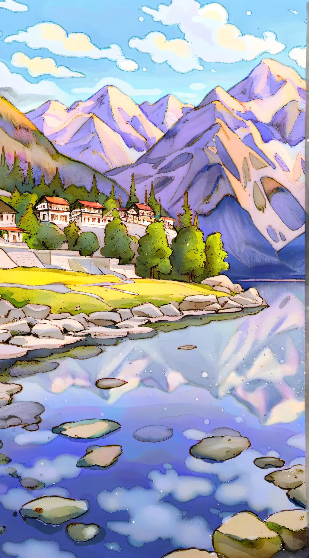 ai character: The strange castle background