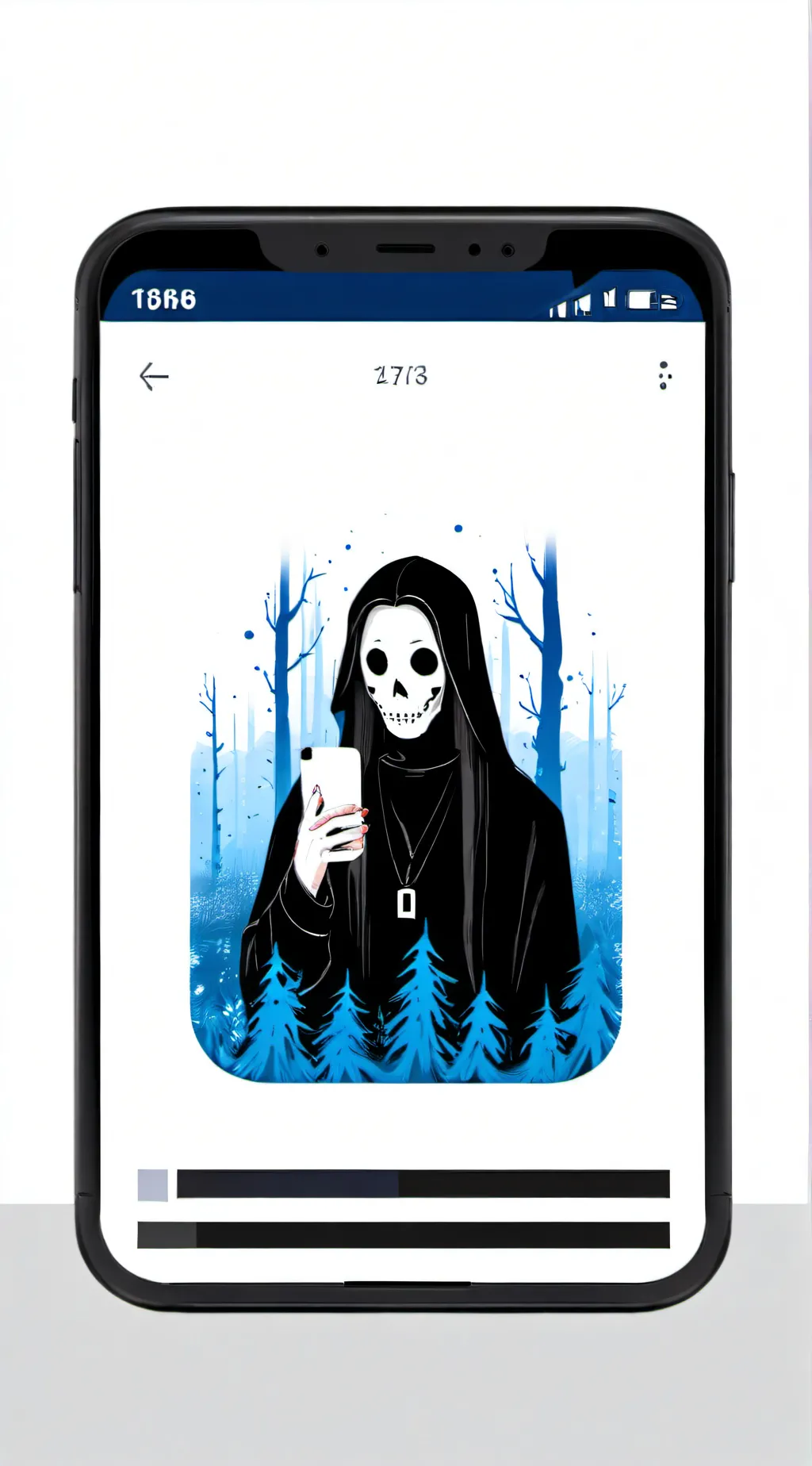 ai character: Creepy Phone background