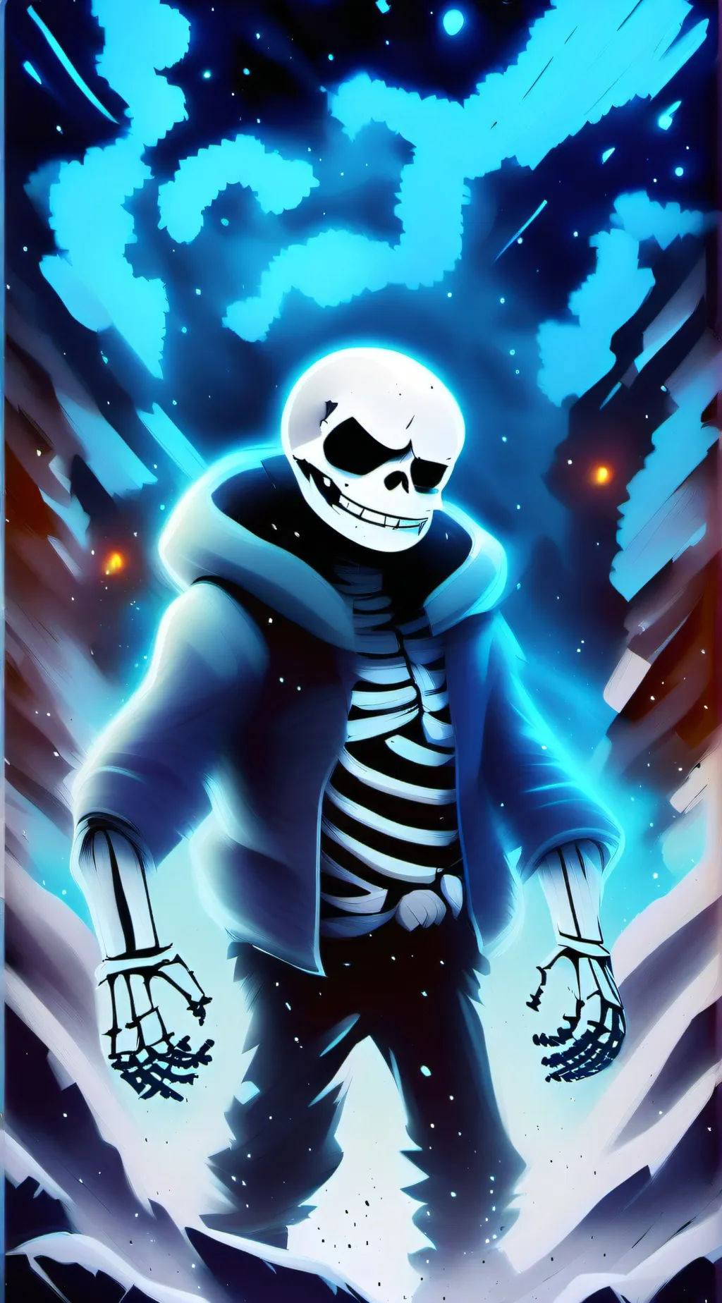 ai character: Sans fight background