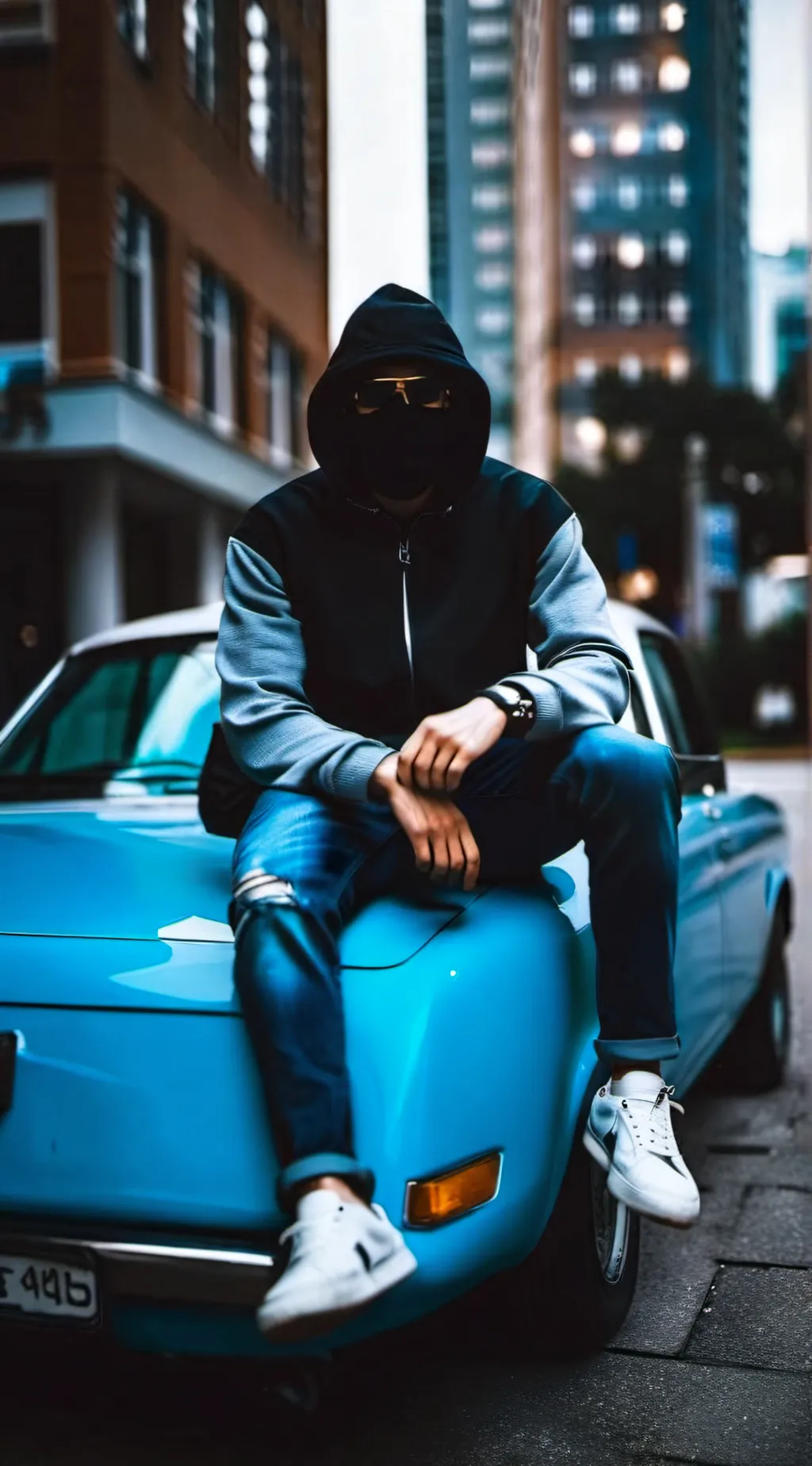 ai character: person on car background