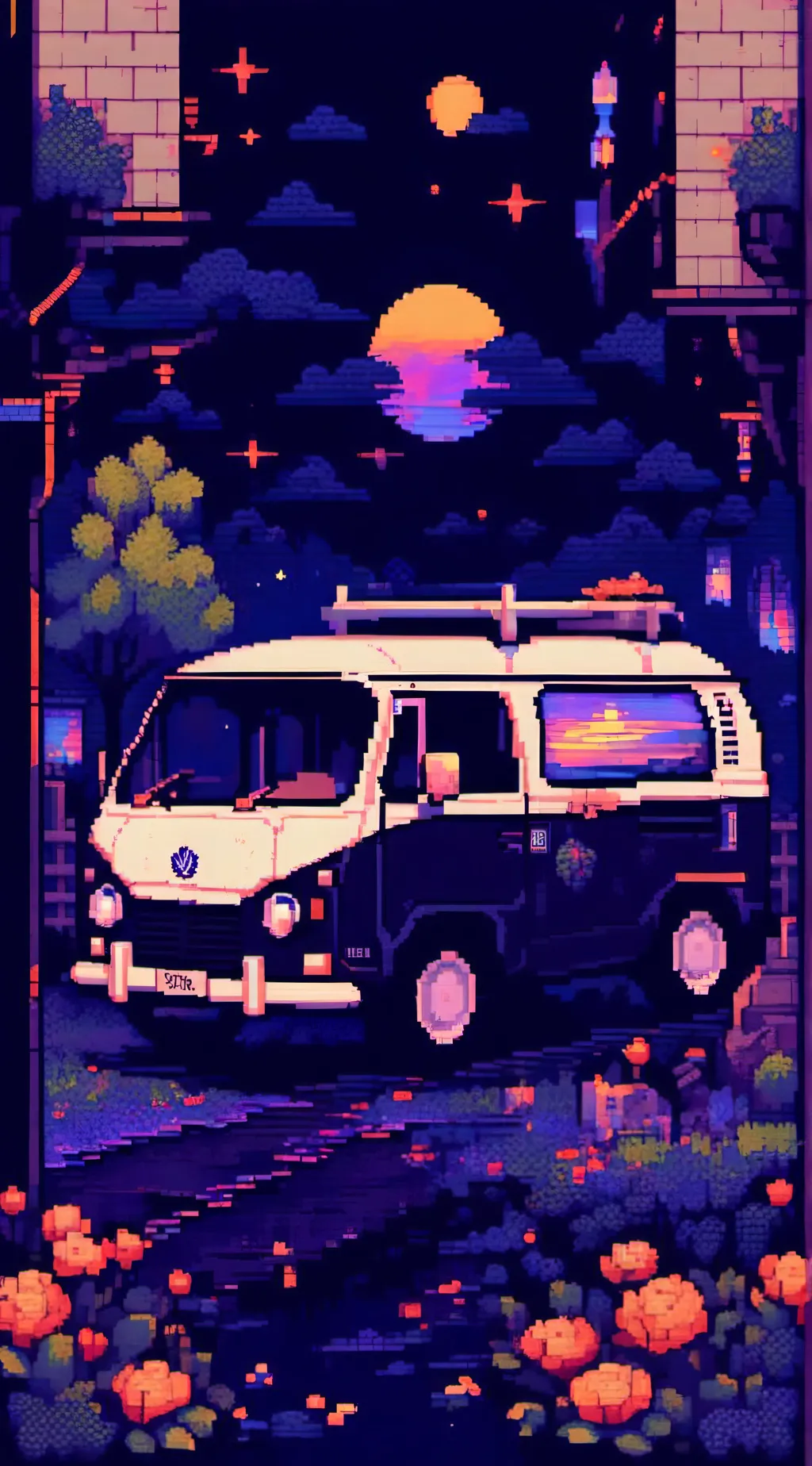 ai character: Road trip  background