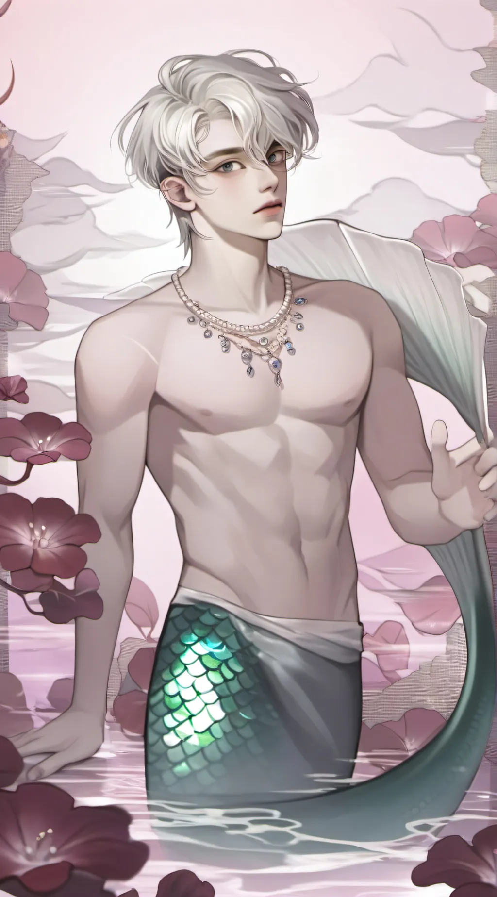 ai character: Silver background