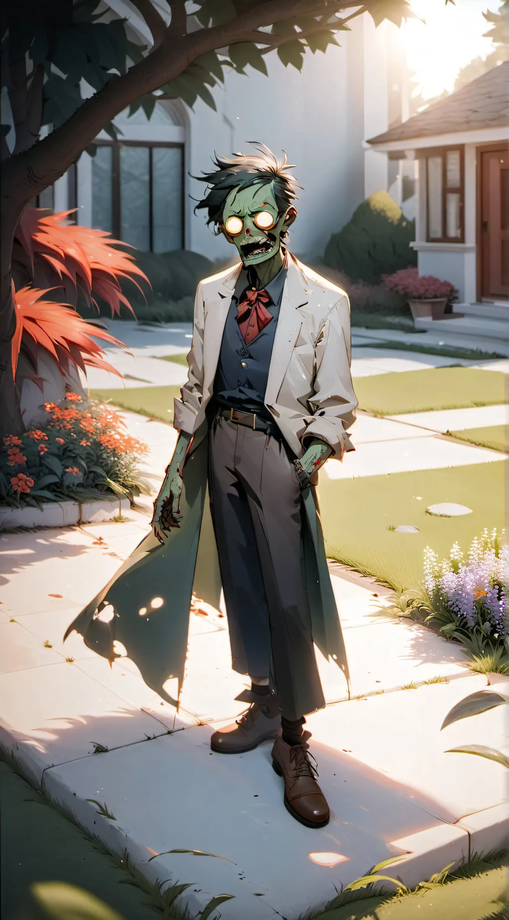 ai character: Zombie From PVZ background