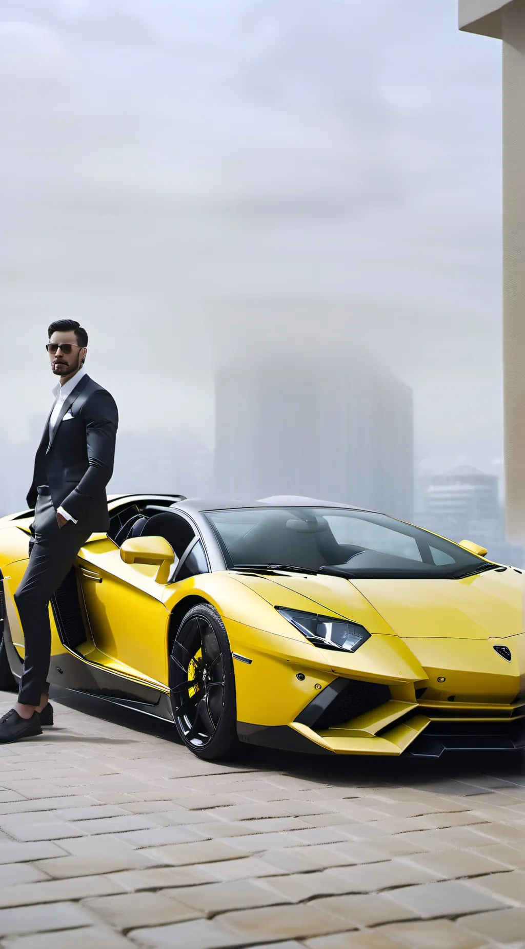 ai character: Lamborgini background