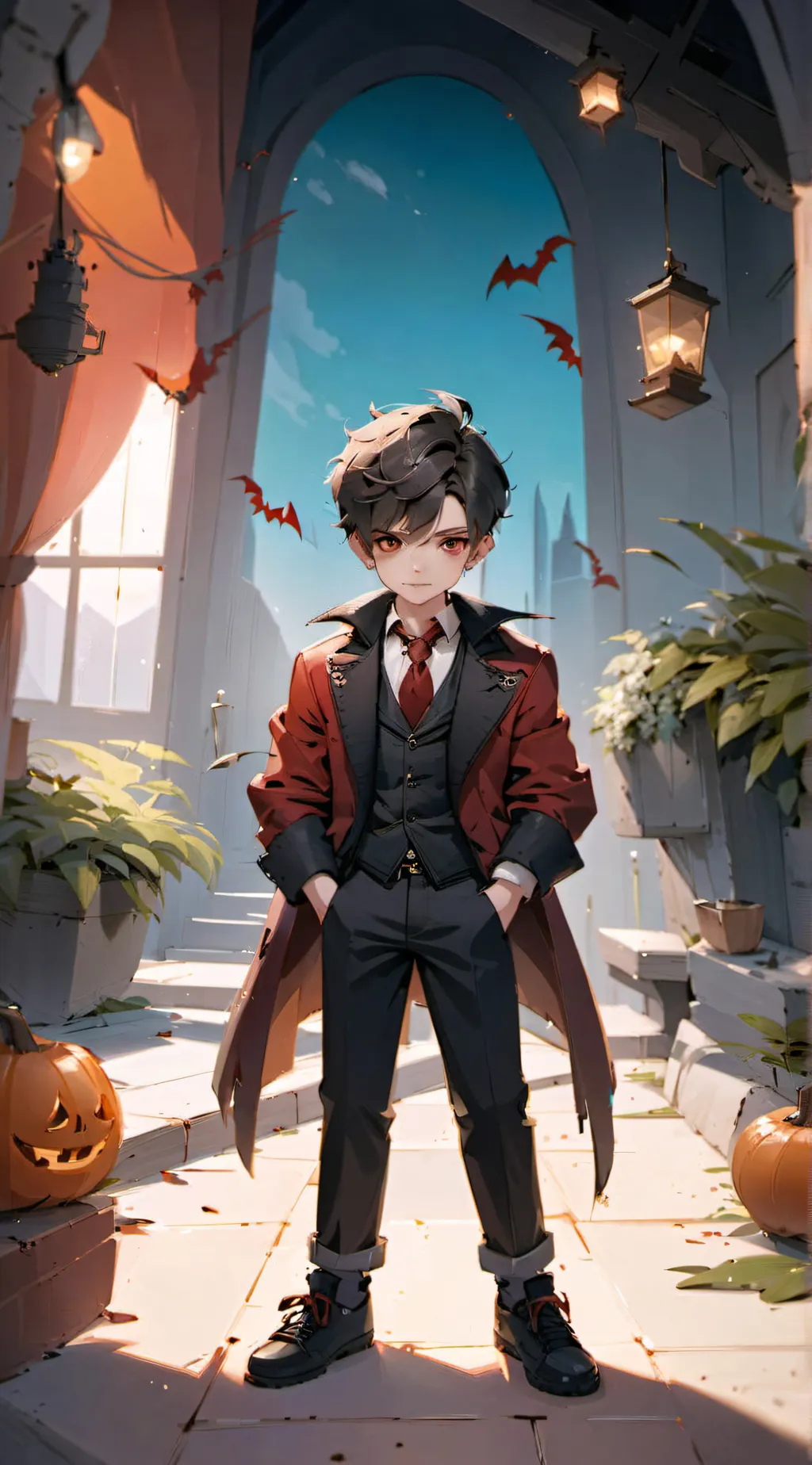 ai character: vampire school  background
