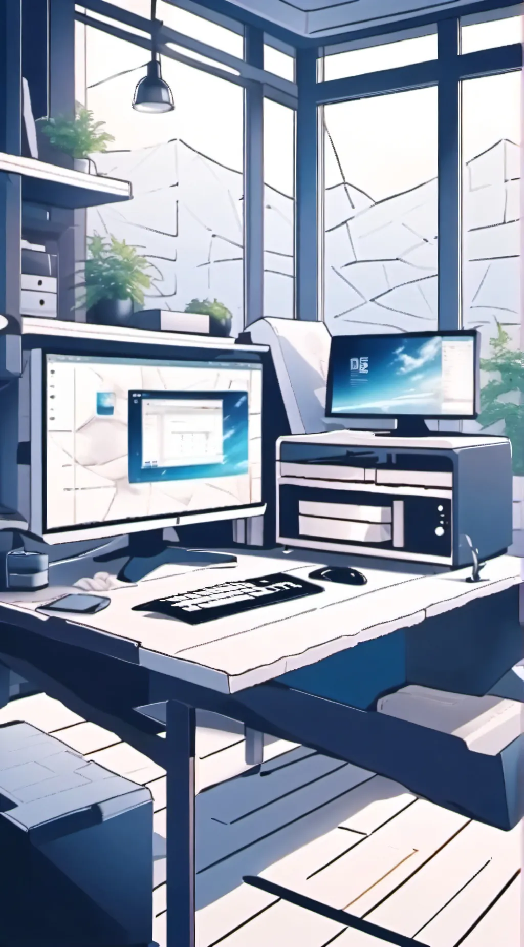 ai character: coding crew background