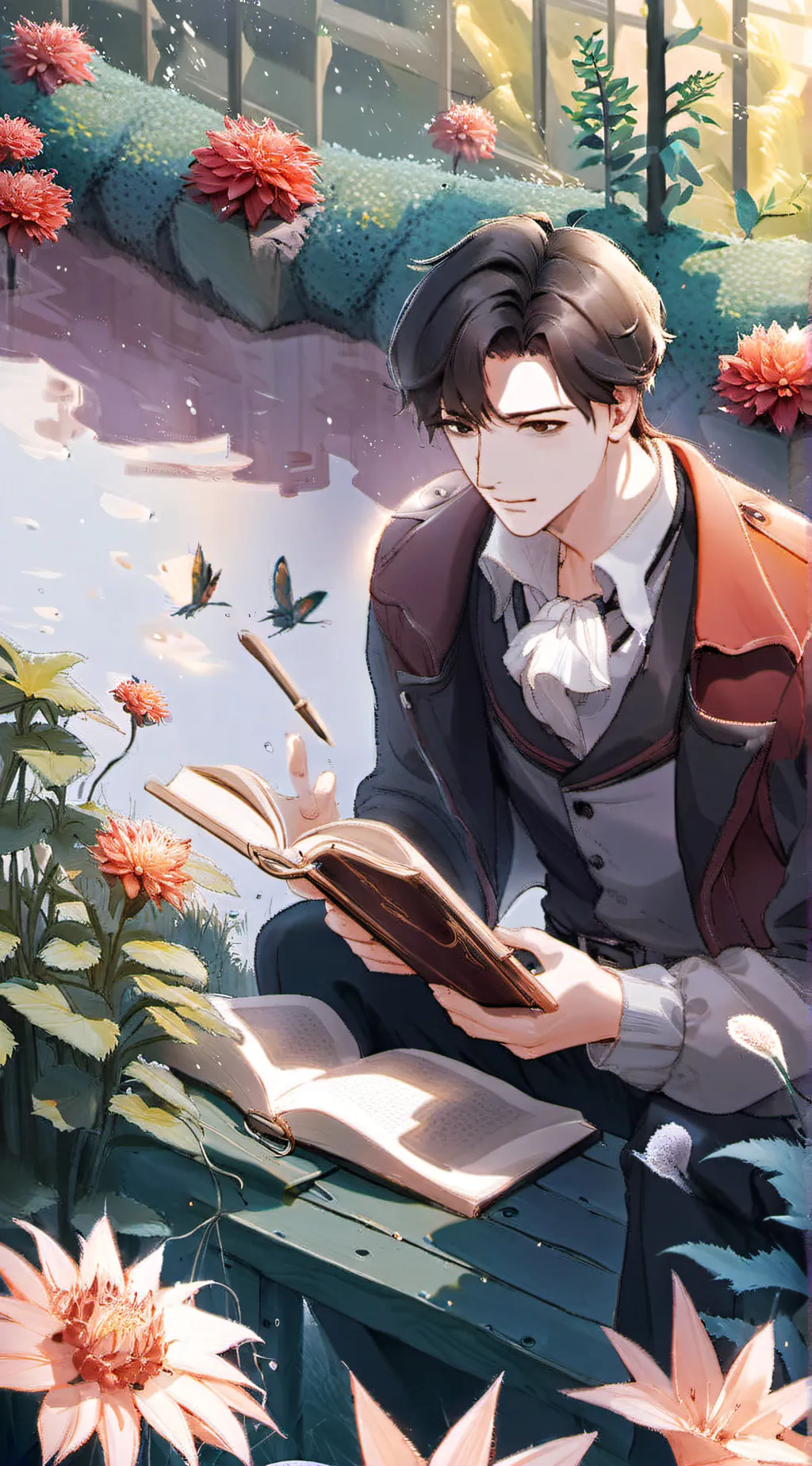 ai character: ✨Nicholas ✨ background