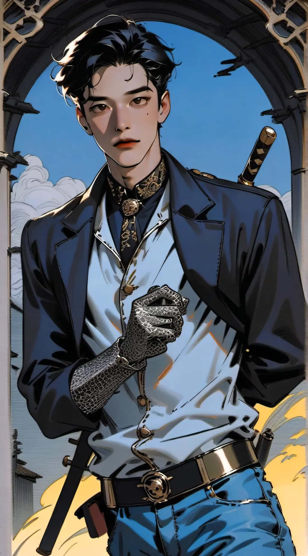 ai character: hh roasting Al background