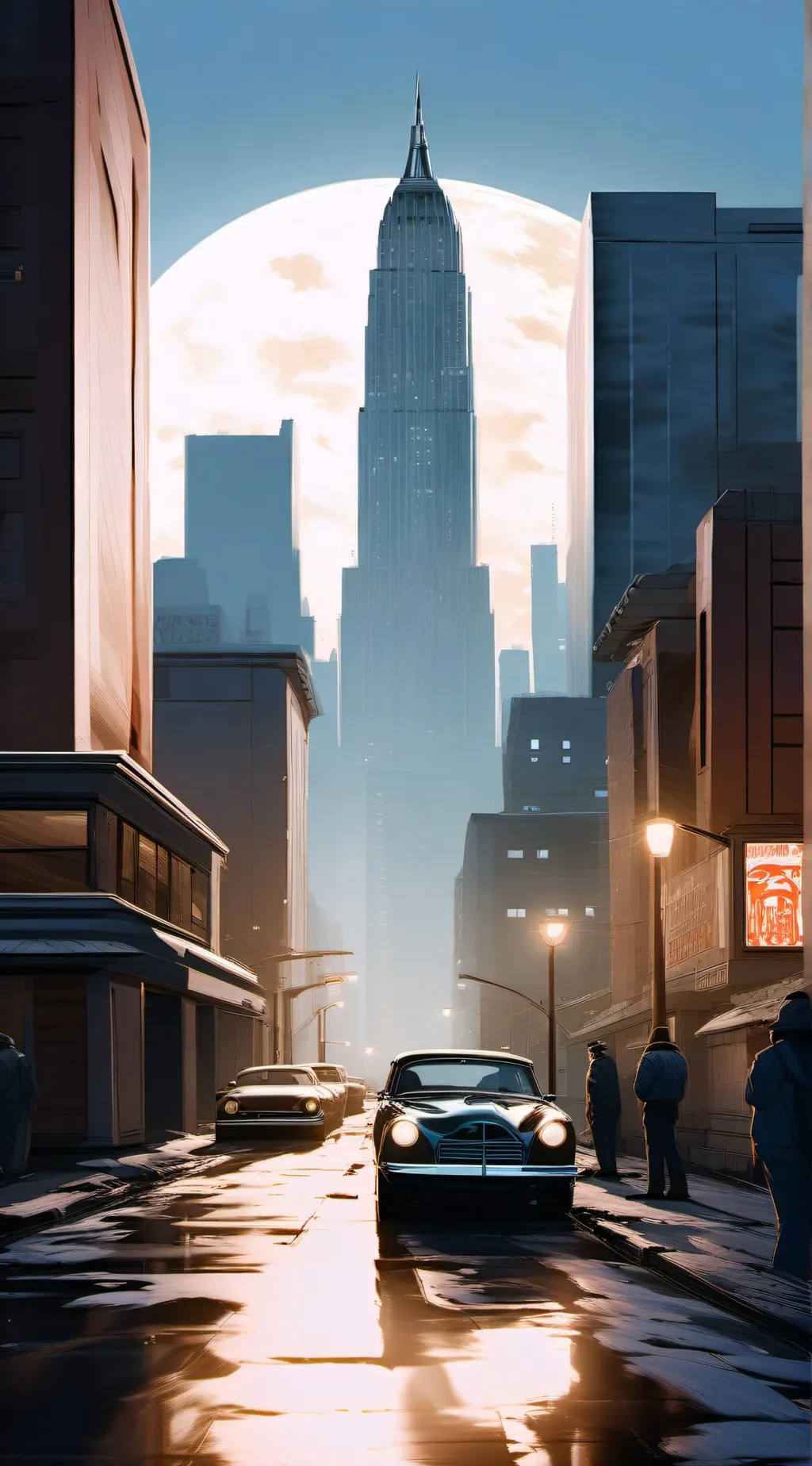 ai character: Gotham City  background