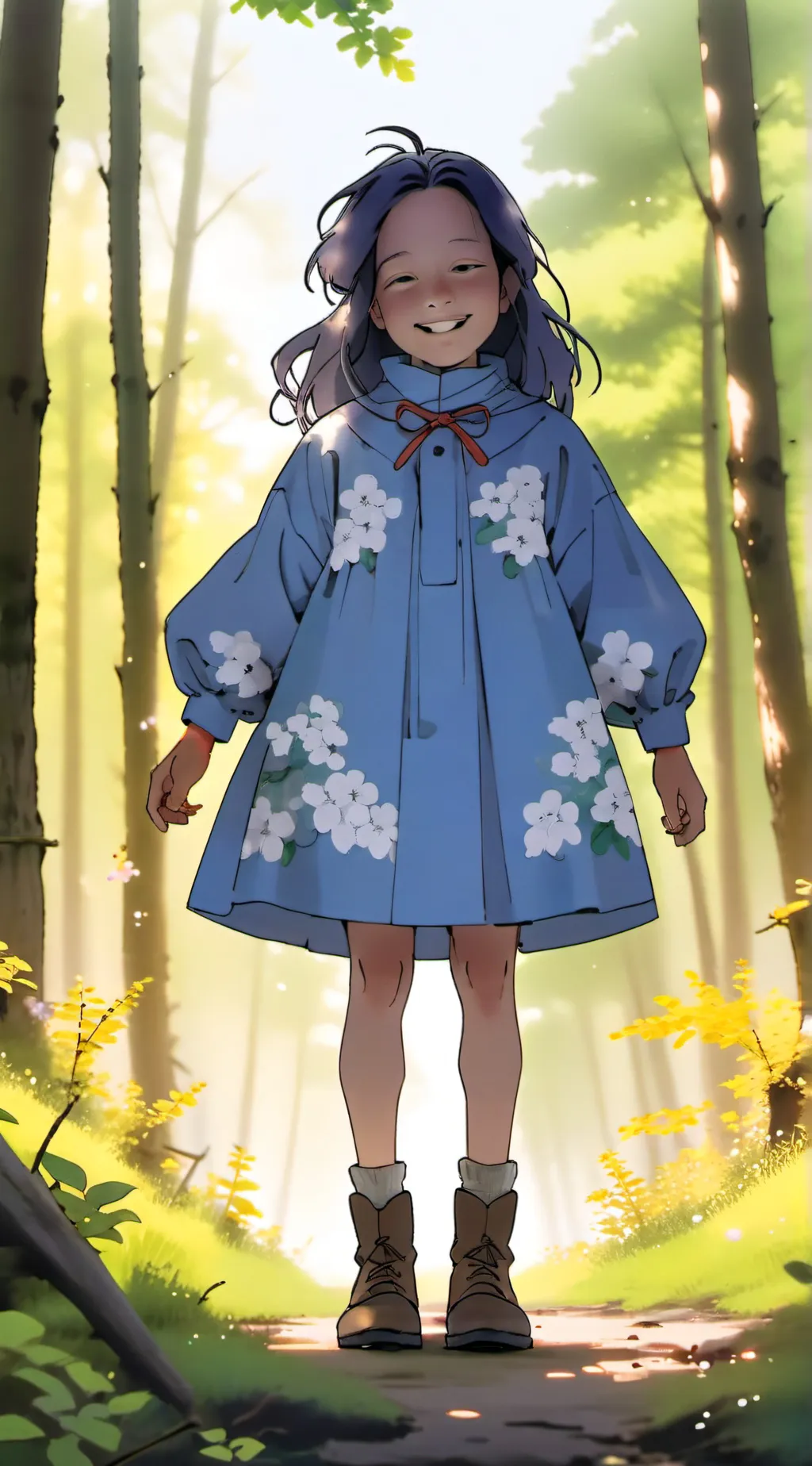 ai character: A lost girl background