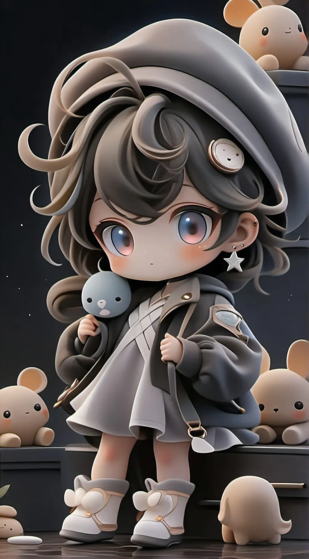 ai character: Baby Charlie  background