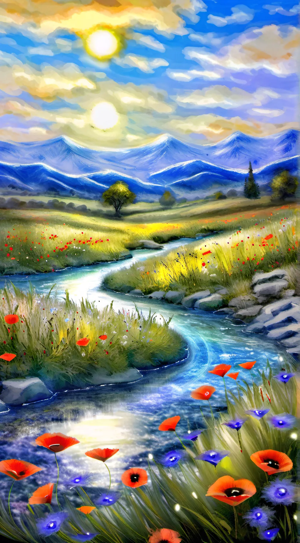 ai character: Smiling critters:) background