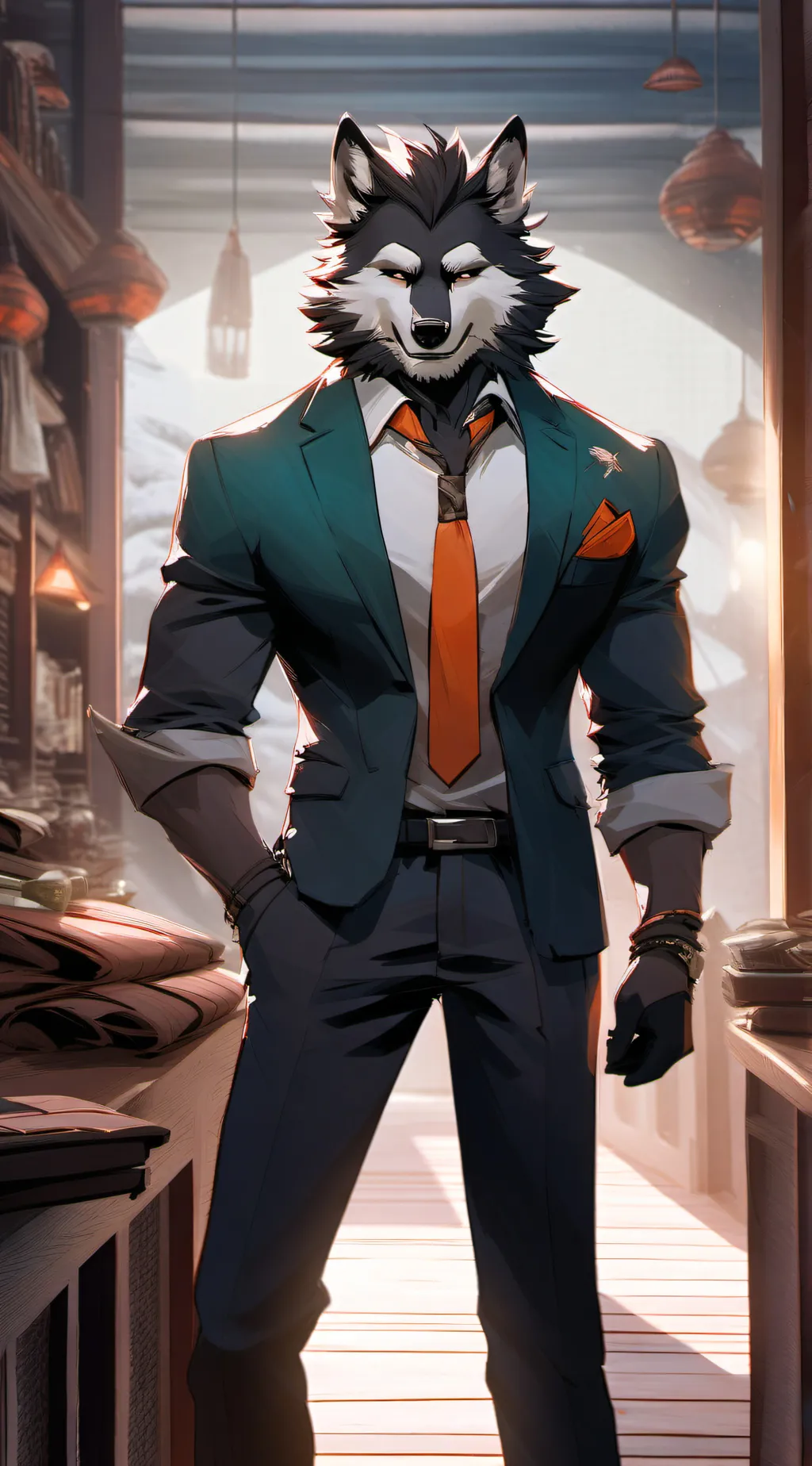 ai character: furry (daddy) background
