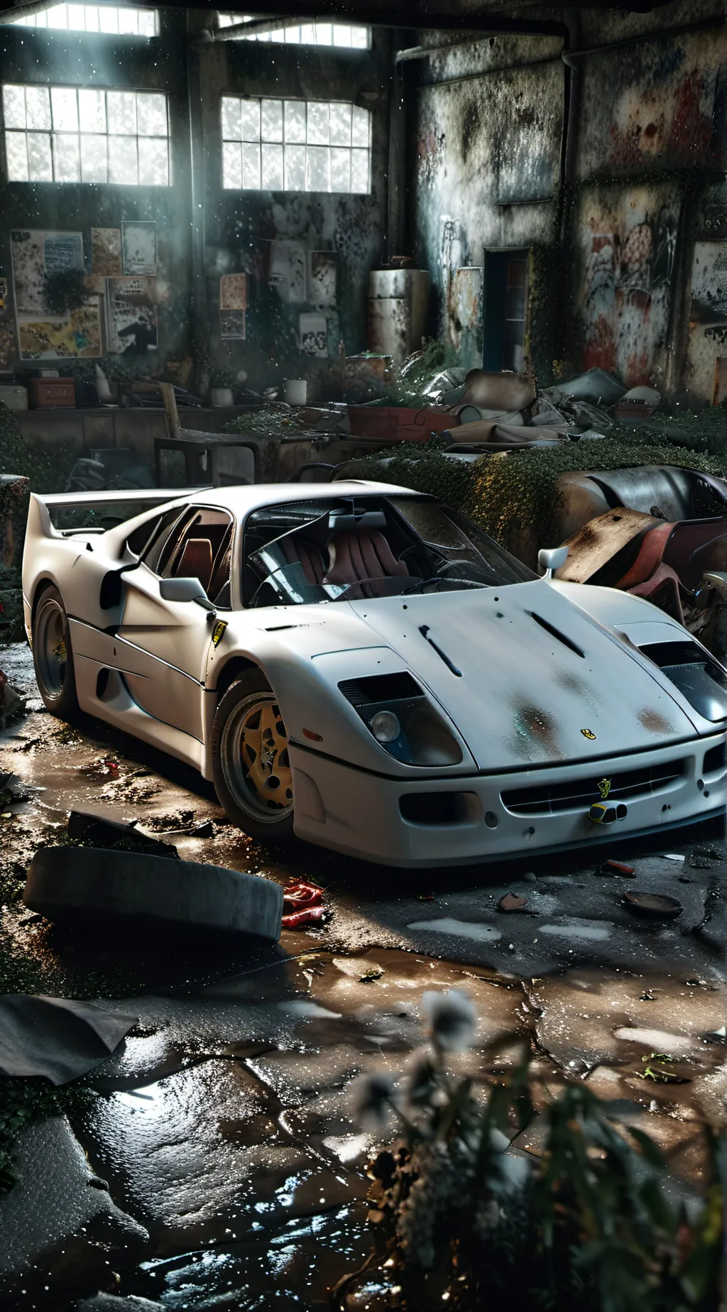 ai character: Abandoned Ferrari  background