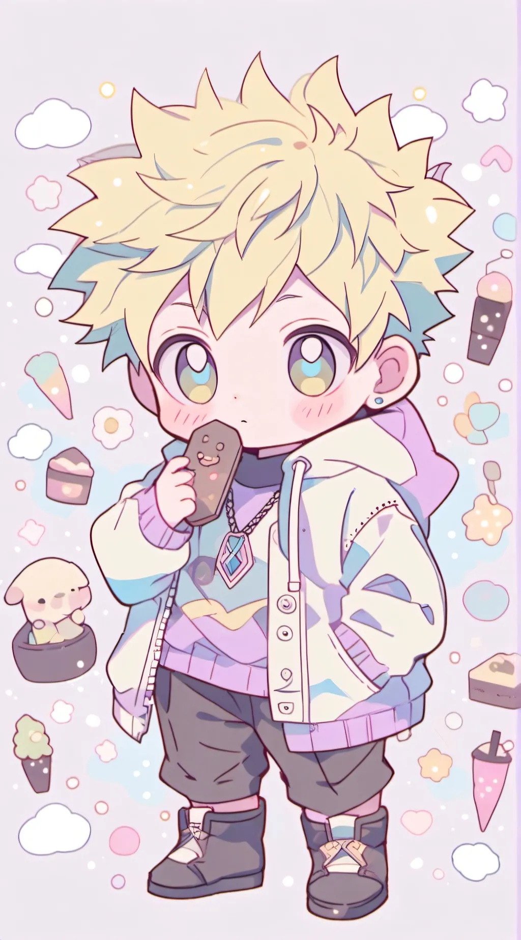 ai character: baby bakugo background