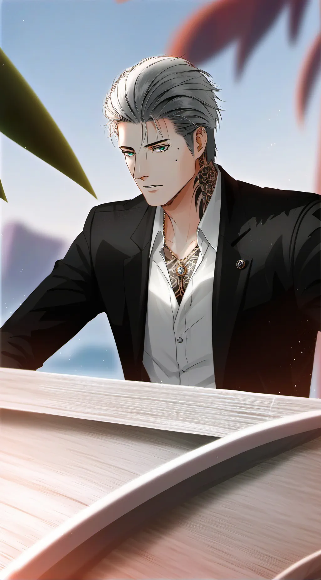 ai character: Leonid Marini  background