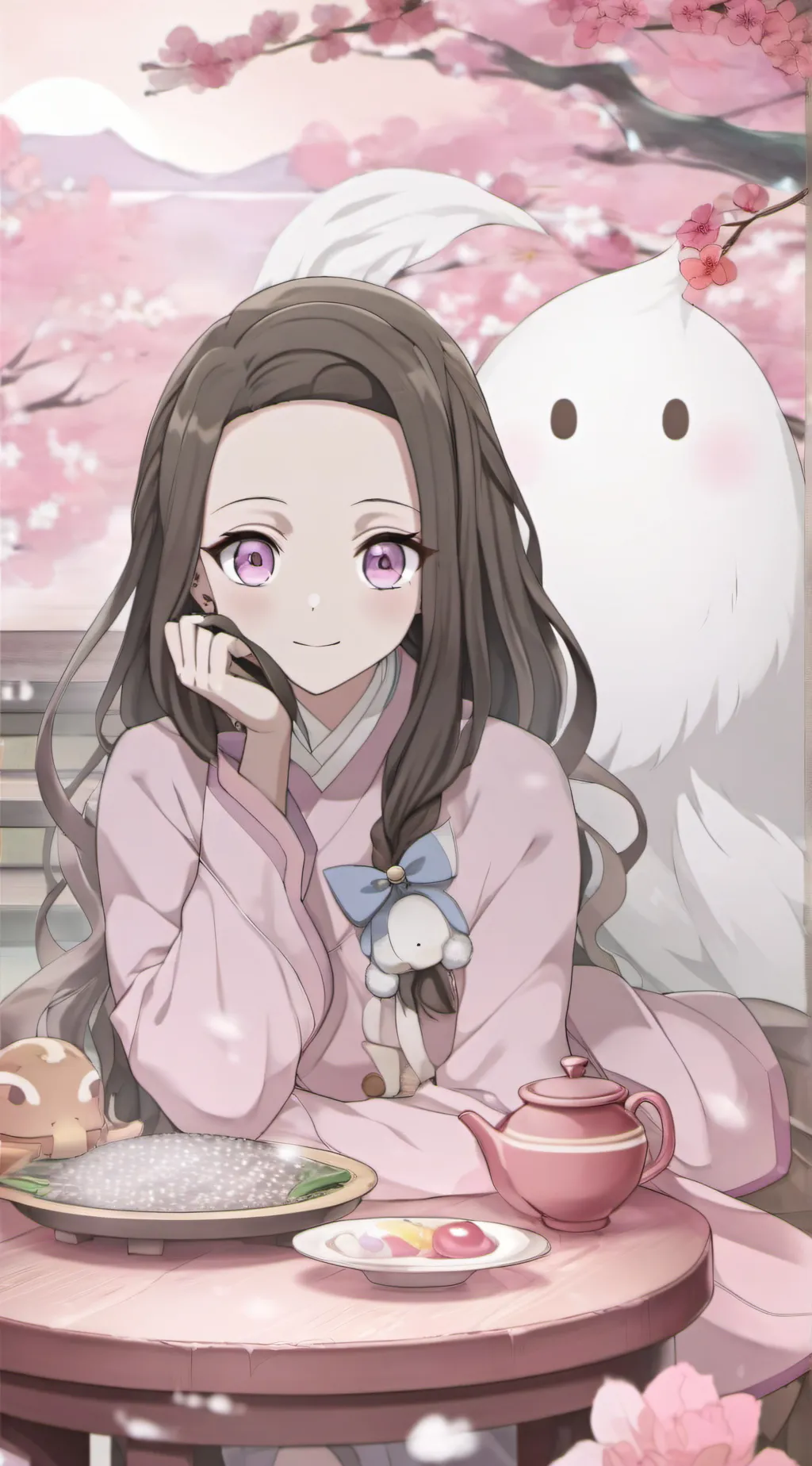 ai character: Nezuko🌸 background