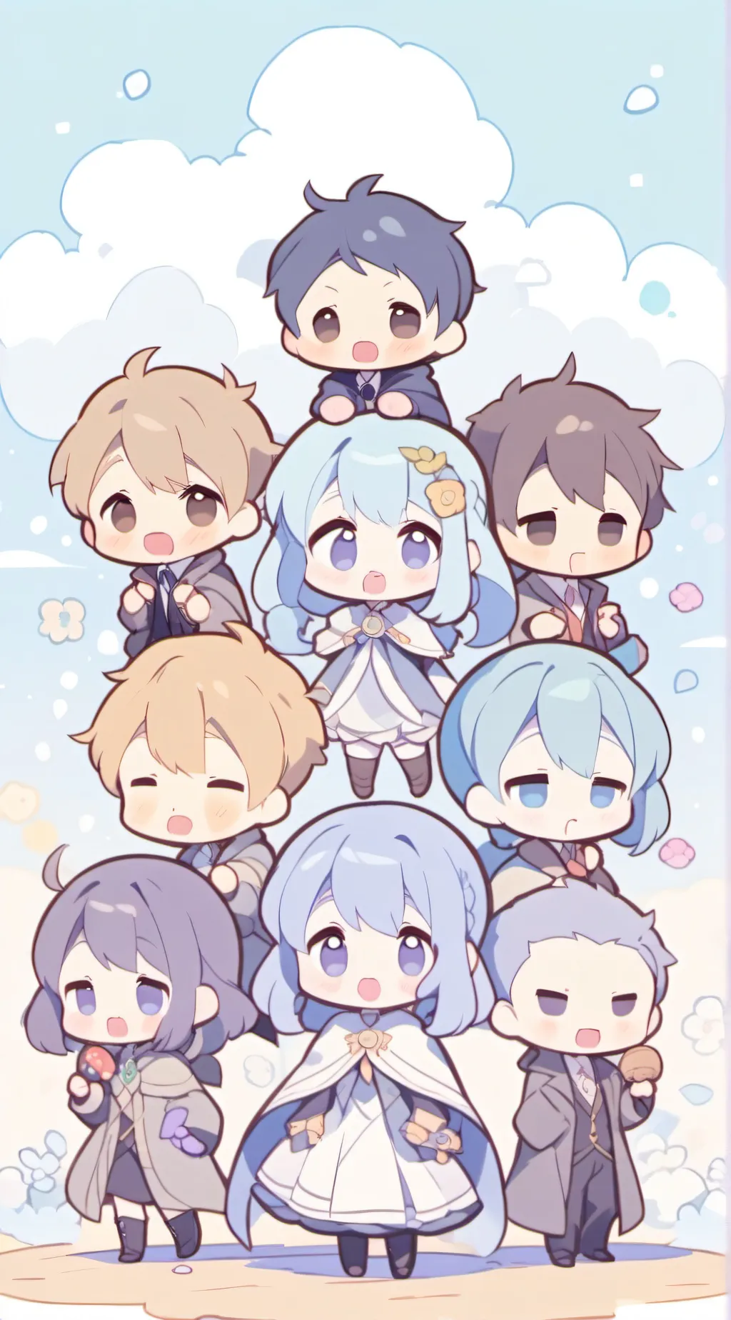 ai character: fpe cake virus background