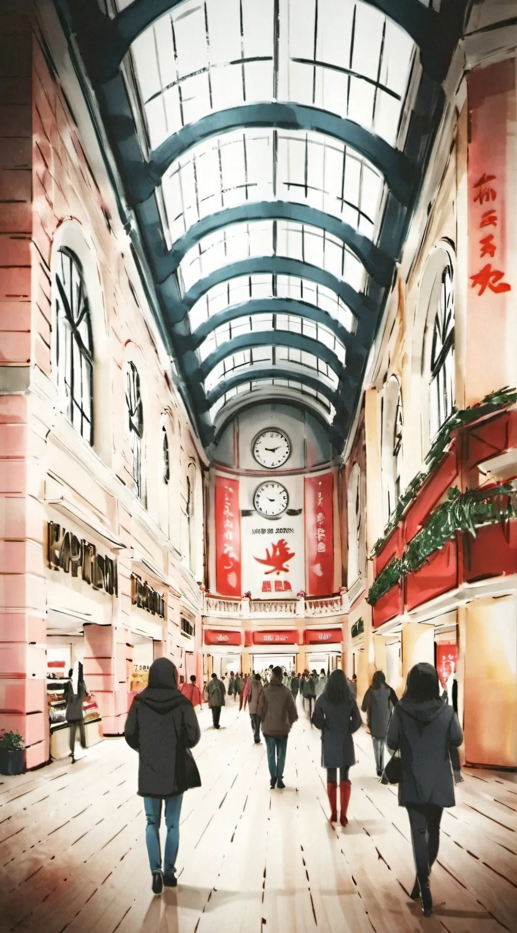 ai character: MHA Mall!  background