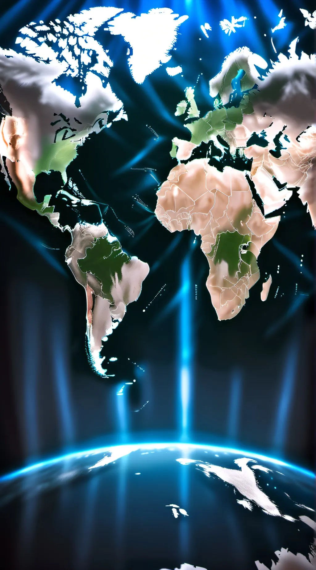 ai character: World map quiz background