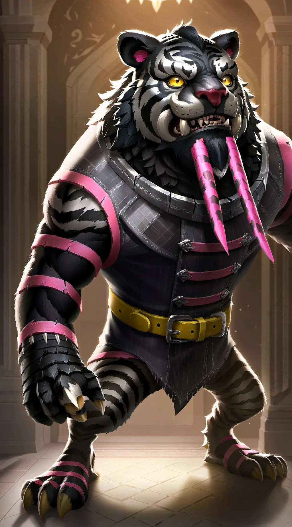 ai character: Pink Tiger background
