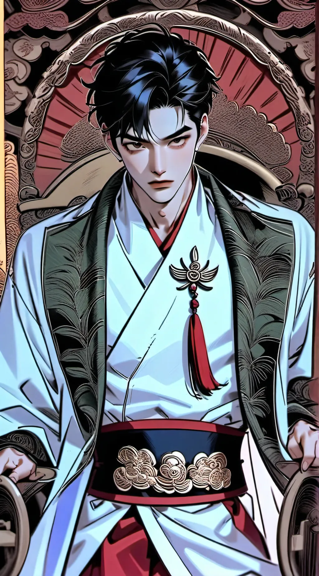 ai character: Denim background