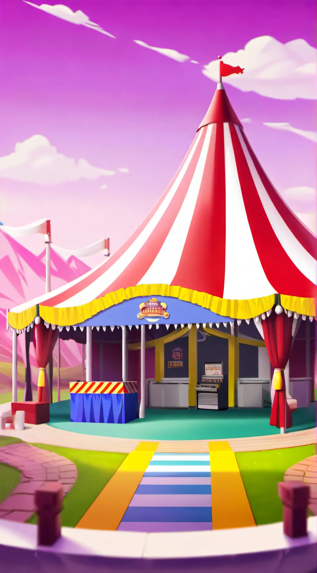 ai character: Digital circus  background