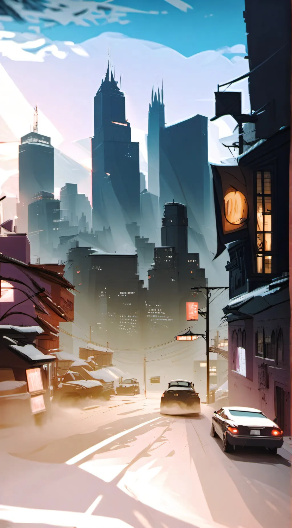 ai character: Gotham City  background