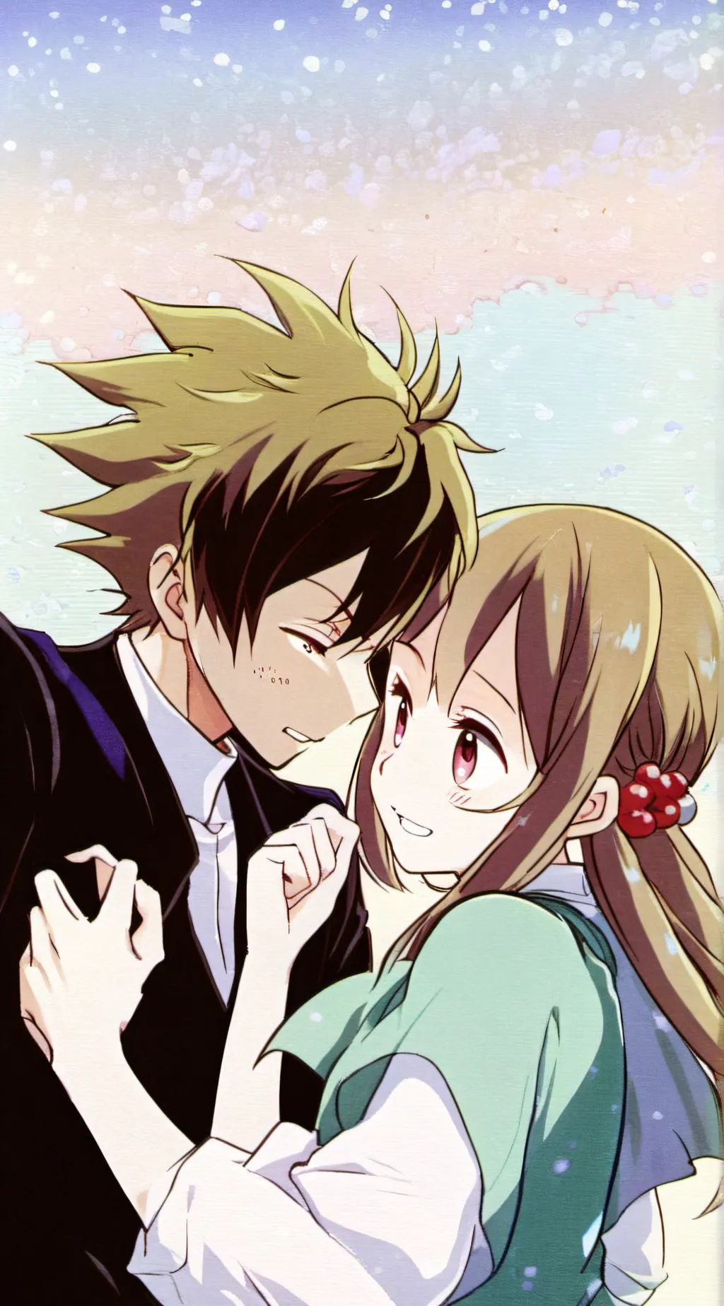 ai character: deku and ochako background