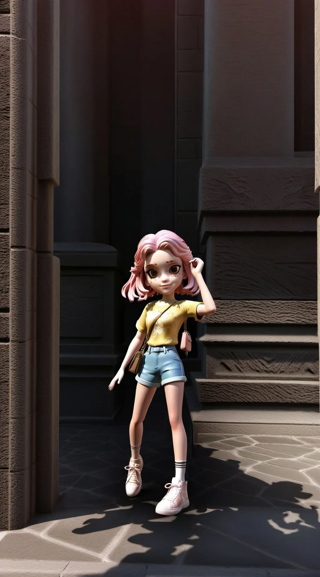 ai character: avatar world girl  background