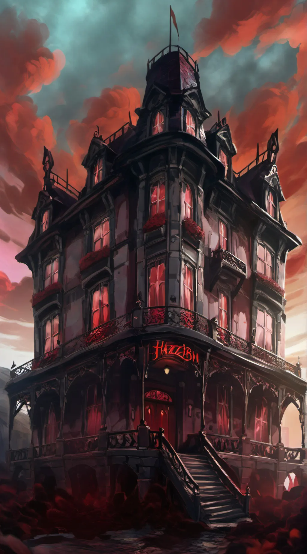 ai character: Hazbin Hotel background