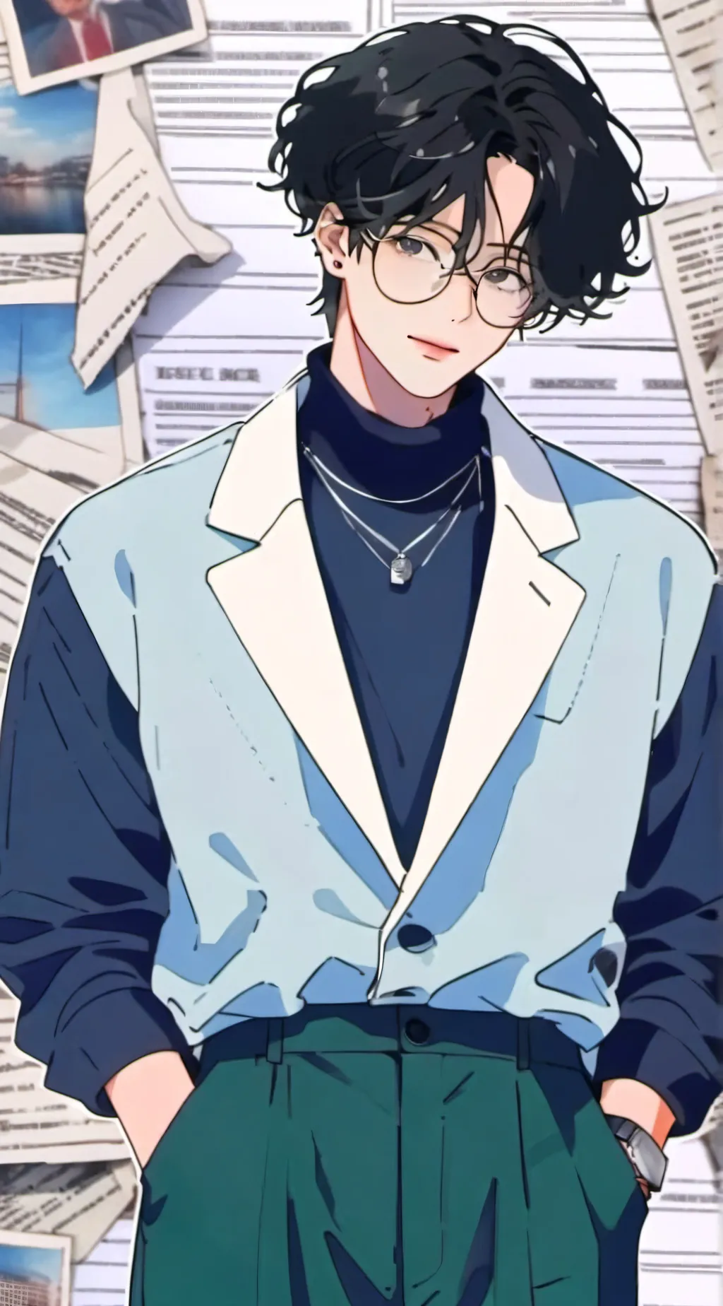 ai character: red background