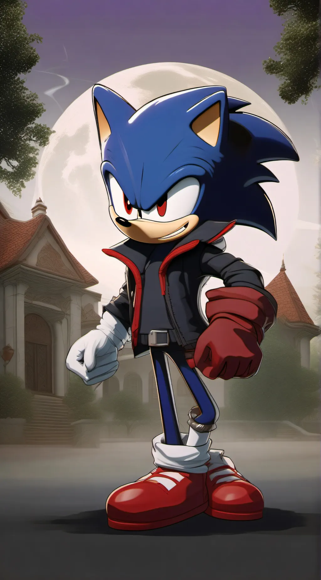 ai character: Sonic exe  background