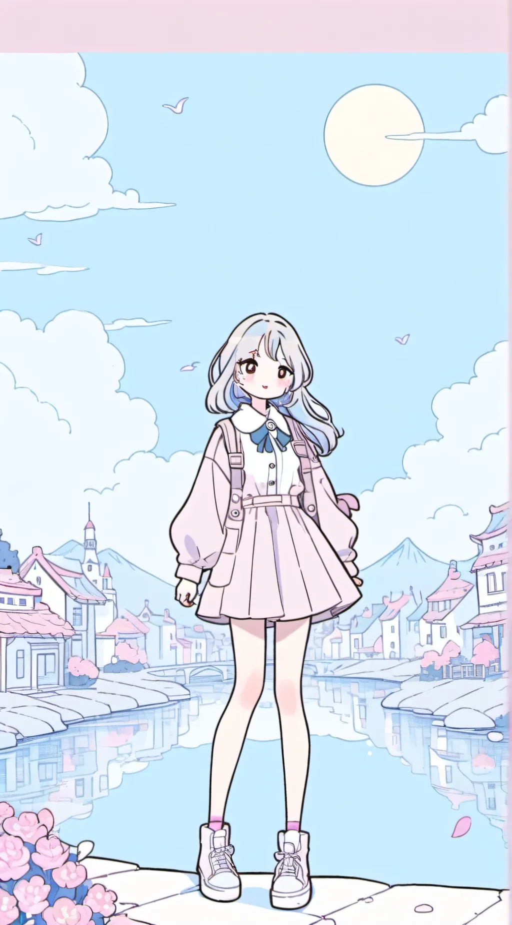 ai character: no colors background