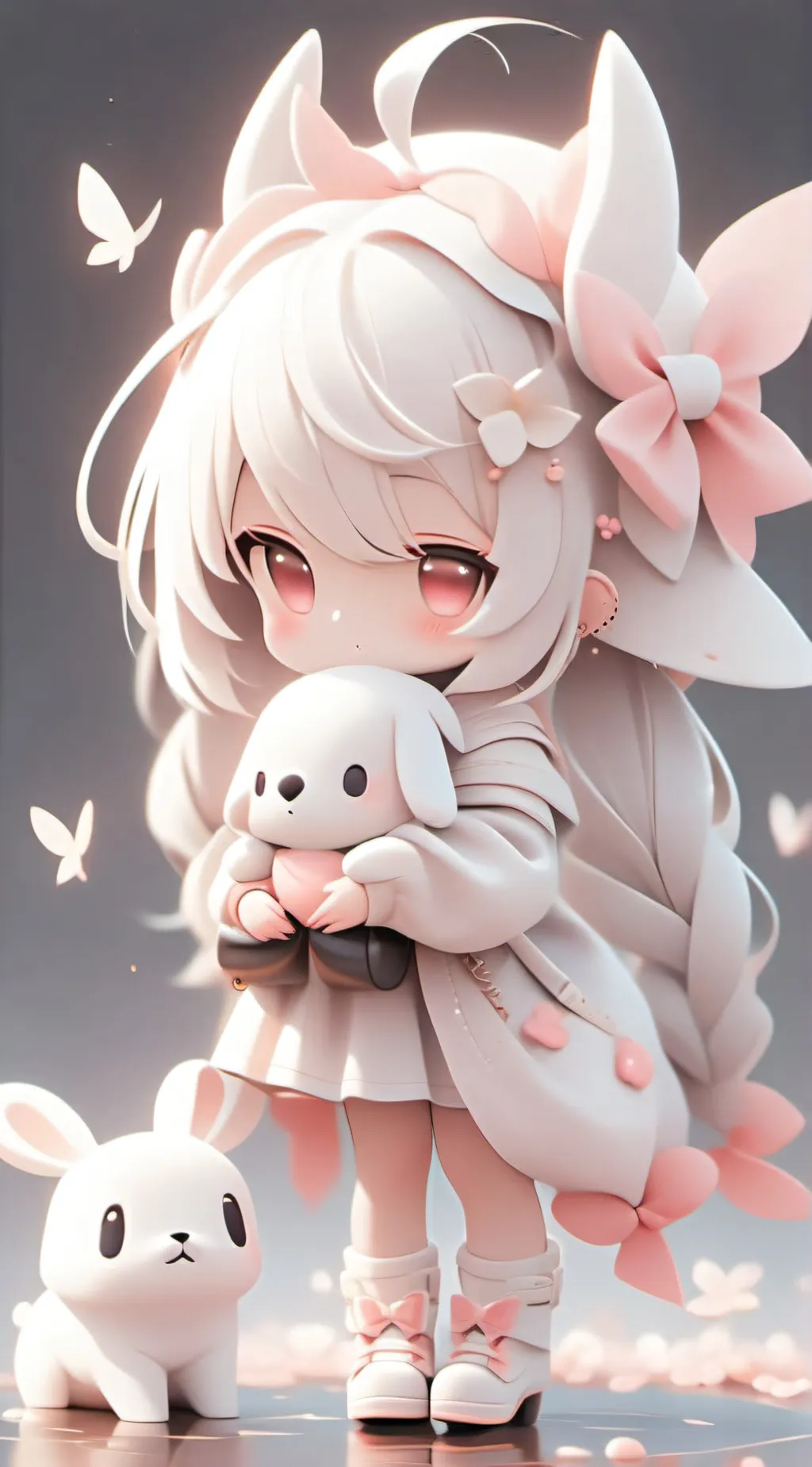 ai character: Pink background