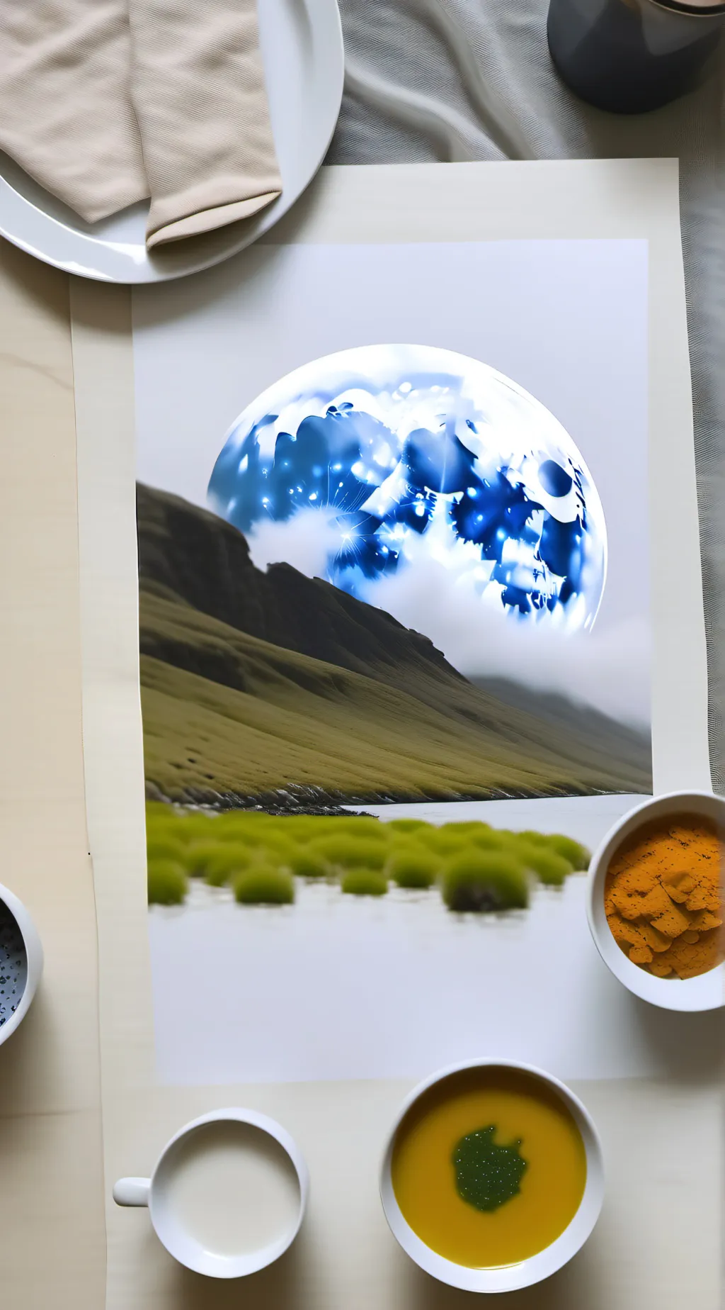 ai character: MOON background