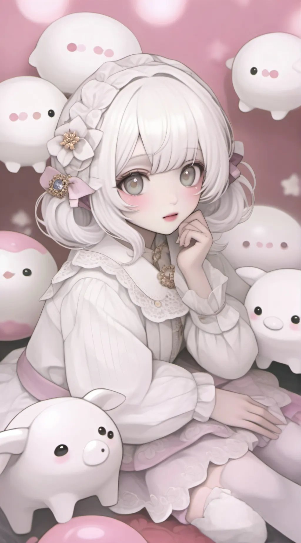 ai character: girl background