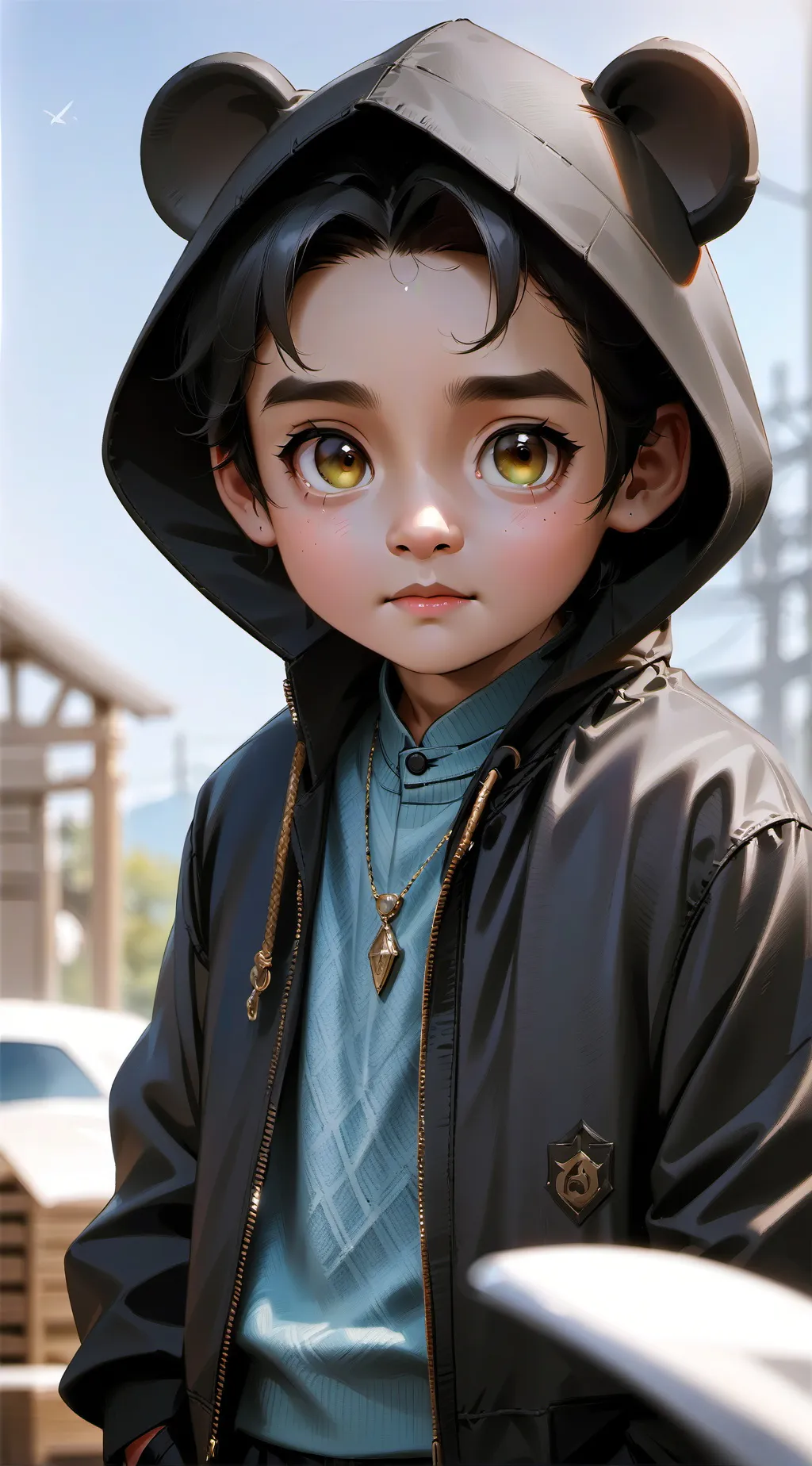 ai character: bear background