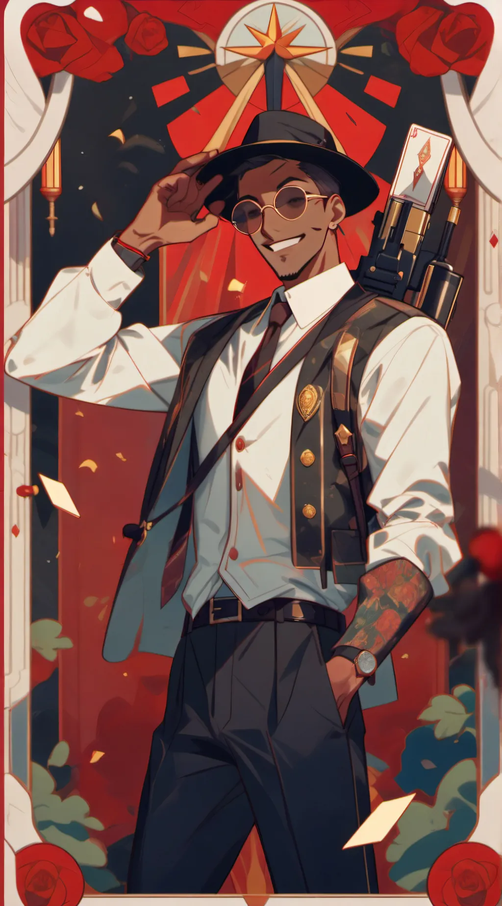 ai character: MEV THE DESTROYER  background