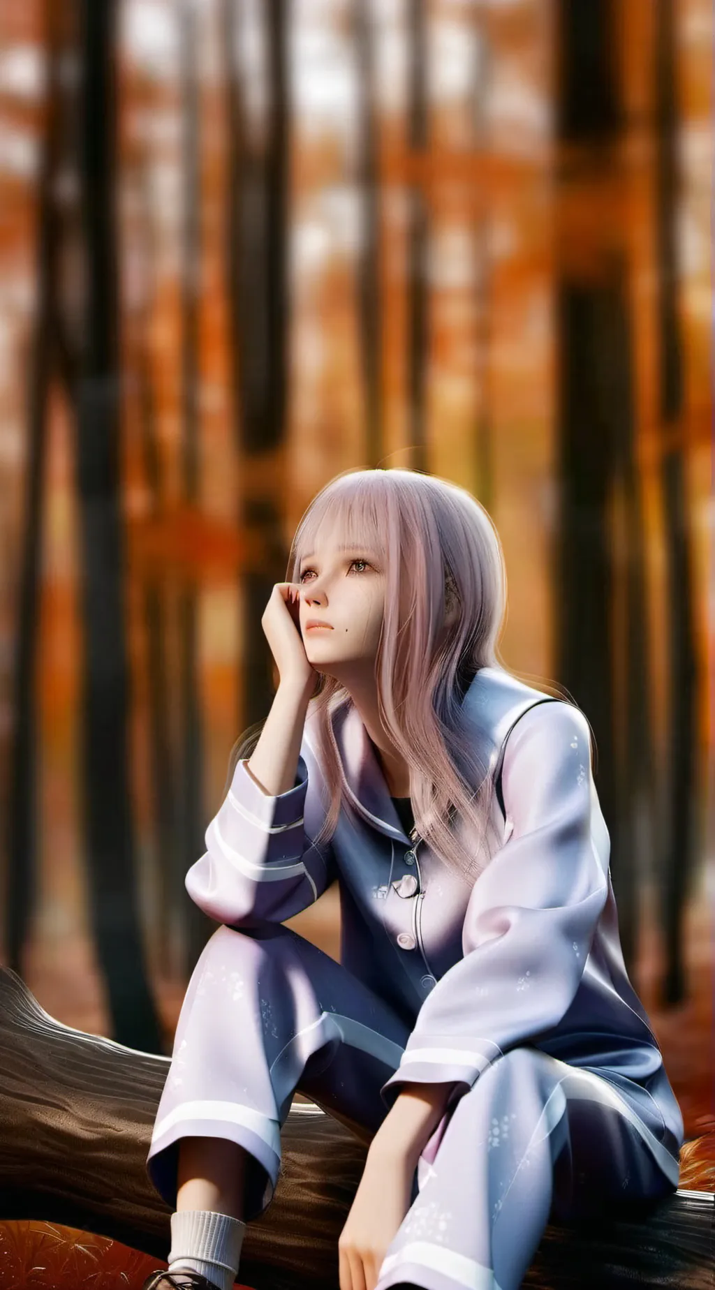 ai character: Amber background