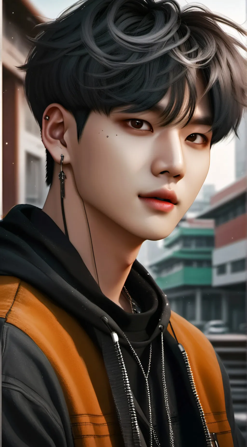 ai character: Suga (from BTS) background