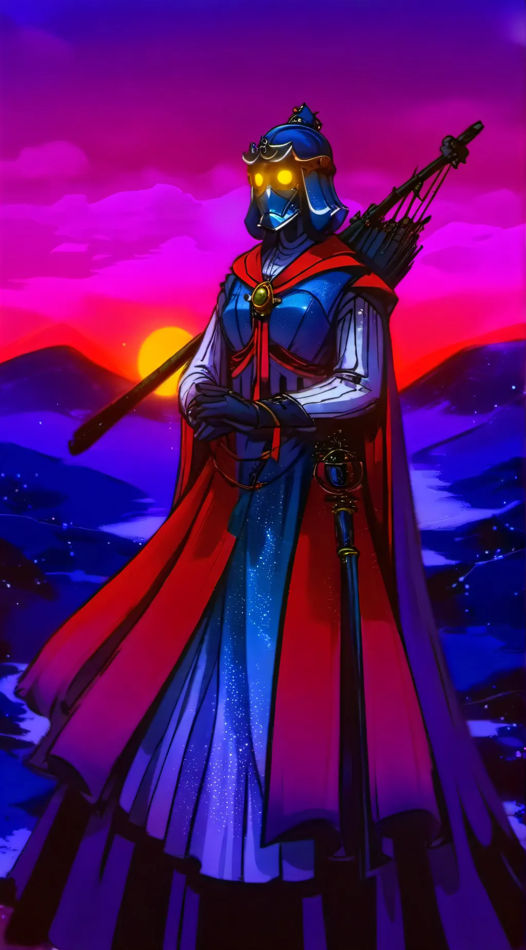 ai character: sky background